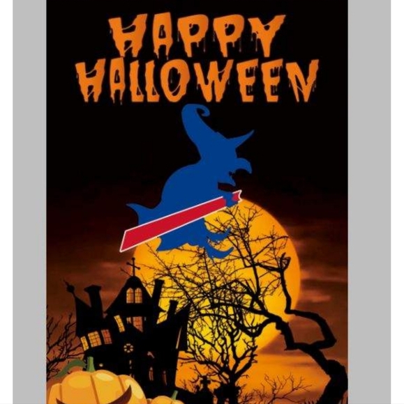 Buffalo Bills Halloween Garden Sign 12'x18' Double Sided Post Included ●NEW● - Picture 4 of 6